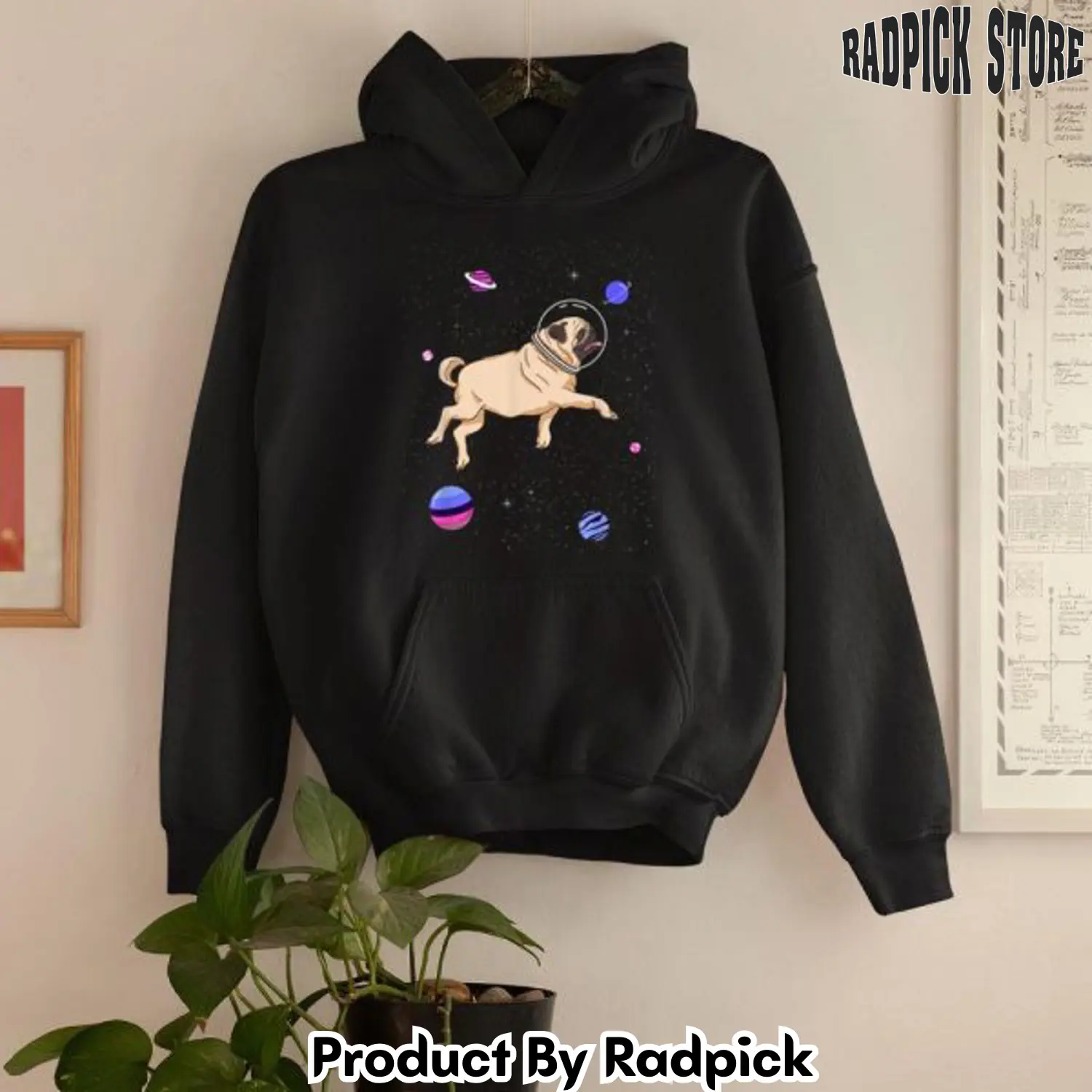 Omnisexual pug in space 2d hoodie rp5541606